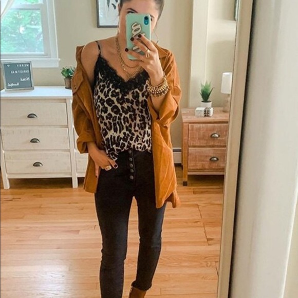 Corduroy Boyfriend fit oversized shacket jacket - Picture 3 of 9